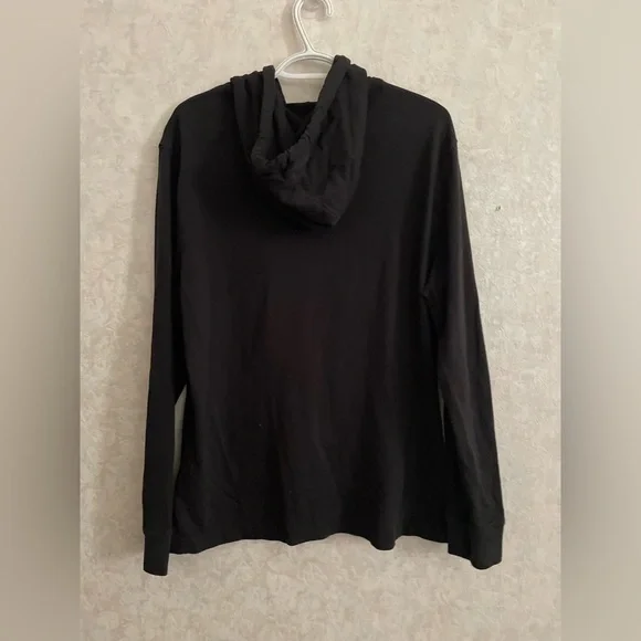 American Eagle men's medium black long sleeve hooded shirt - Picture 5 of 6